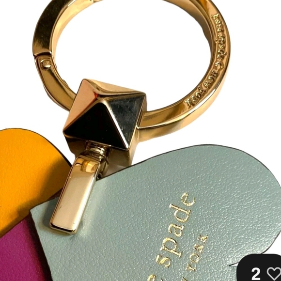 Kate Spade N.Y. Seaside Stacked Spade Gold & Multi Color Keyfob! NWOT! - Picture 3 of 7